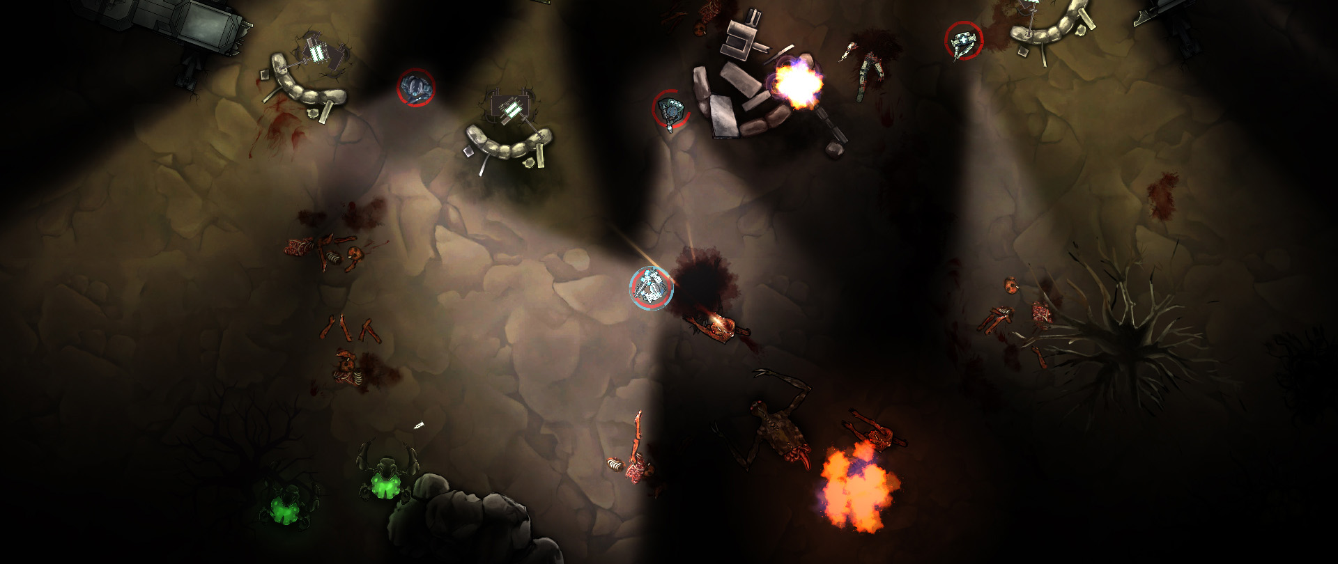 A screenshot of HIVE 21 showing four players defending the base.